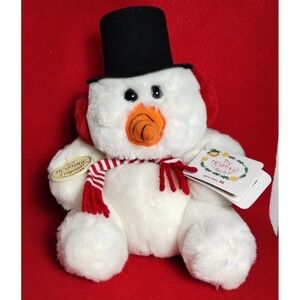 Ganz 1990 Heritage Collection Softy Snowman 8" Christmas Plush Stuffed W Tags